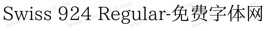 Swiss 924 Regular字体转换